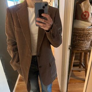 Unisex Classic Brown Corduroy Blazer